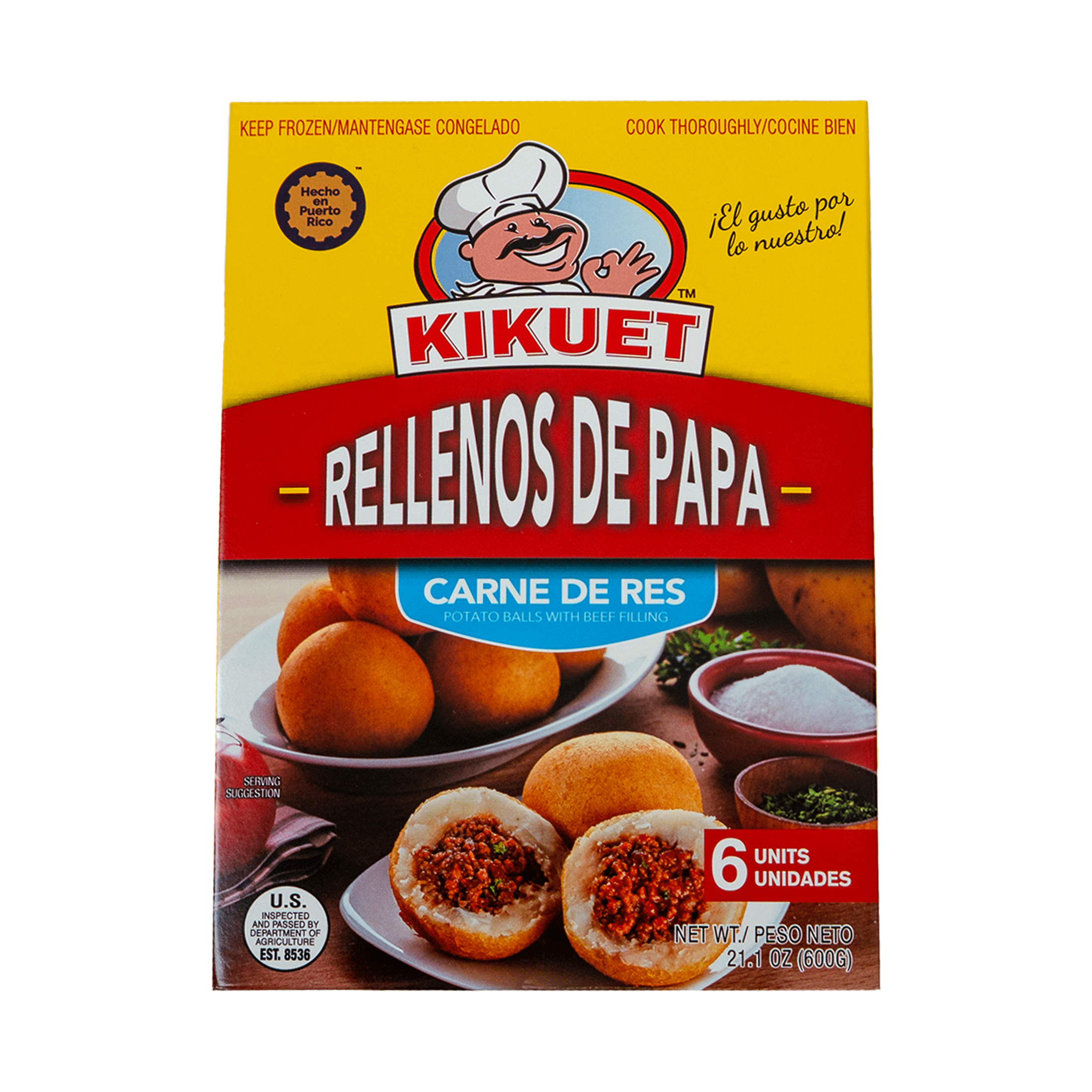 Kikuet Stuffed Potato Balls, 21.1 oz, 6 Count (Frozen)