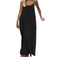thumbnail image 1 of Kilaqueen 2026 Womens Dresses Spaghetti Strap Sleeveless Backless Maxi Dress Casual Comfy Solid Color Vacation Beach Sundresses, 1 of 8