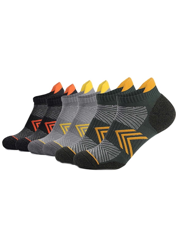 6 Pairs Ankle Athletic Running Socks Cushioned Breathable Comforable Sports Hiking No Show Low Cut Socks for Men