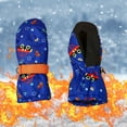 thumbnail image 1 of Kilaqueen Affordable Kids Ski Mittens Cold Weather Toddler Boy Girl Thick Fleece Lined Long Cuff Snow Gloves Children Lightweight Outdoor Sports Snowboarding and Skiing Winter Mittens 2-4 Years, 1 of 7