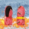 thumbnail image 1 of Kilaqueen Affordable Kids Ski Mittens Cold Weather Toddler Boy Girl Thick Fleece Lined Long Cuff Snow Gloves Children Lightweight Outdoor Sports Snowboarding and Skiing Winter Mittens 2-4 Years, 1 of 7