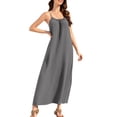 thumbnail image 1 of Kilaqueen Backless Cami Dresses for Women Summer Sleeveless Maxi Lounge House Dress Vacation Beach Open Back Long Sundress with Back Tie, 1 of 9