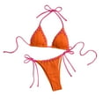 thumbnail image 1 of Kilaqueen Bikini Sets for Women Halter String Triangle Bathing Suit Tie Side String Cheeky Swim Suits, 1 of 3