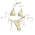 thumbnail image 1 of Kilaqueen Bikini Sets for Women Halter String Triangle Bathing Suit Tie Side String Cheeky Swim Suits, 1 of 3