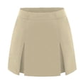 thumbnail image 1 of Kilaqueen Black Skirt High Waist Split Hem Solid Color Mini Skirt Pants Casual Trendy Bodycon Side Slit 2026 Short Skirts, 1 of 8