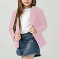 thumbnail image 1 of Kilaqueen Blazer Jacket for Teen Girls Solid Color Lapel Formal Suit Coat Long Sleeve Casual Open Front Lightweight Dressy Blazers, 1 of 5