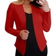 thumbnail image 1 of Kilaqueen Blazers for Women Open Front V Neck Long Sleeve Slim Fit Suit Jacket Casual Solid Color Lightweight Work Office Blazers, 1 of 6