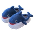 thumbnail image 1 of Kilaqueen Boys Girls Kids Slippers Plush Warm Thick Soles Non-Slip Shark Slippers Cute Animal Indoor Bedroom Winter Shoes, 1 of 3