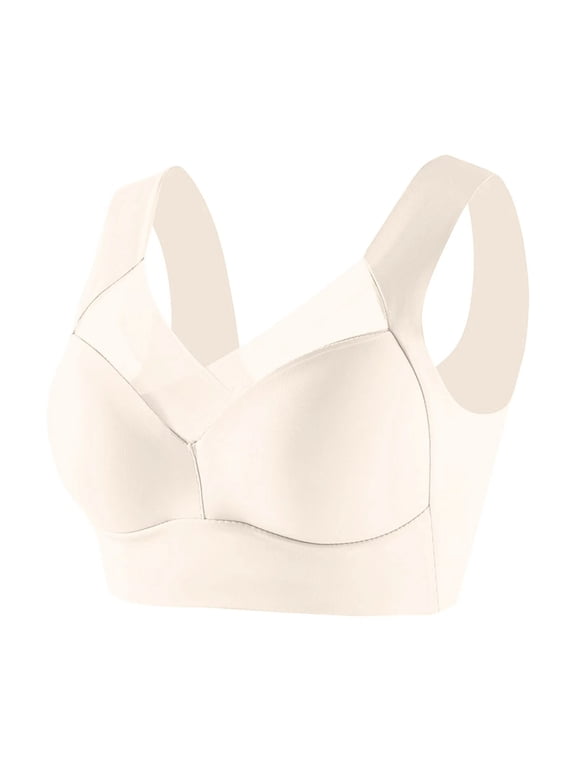 Bras for Women Plus Size No Underwire Seamless Full Coverage Sport Bra Lightweight Comfy Support Daily Underwear