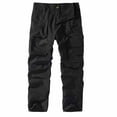 thumbnail image 1 of Kilaqueen Cargo Pants for Men Solid Color Ripstop Tactical Pant with Multi Pockets Hiking Running Athletic Outdoor Straight-Leg Pants, 1 of 7