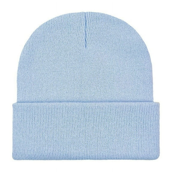 Kilaqueen Classic Beanie Hats for Men Women Knit Cuffed Warm Winter Hats Windproof Ski Hats Solid Color Soft Stretchy Trawler Hat