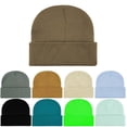 thumbnail image 1 of Kilaqueen Classic Beanie Hats for Men Women Knit Cuffed Warm Winter Hats Windproof Ski Hats Solid Color Soft Stretchy Trawler Hat, 1 of 3