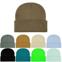 Kilaqueen Classic Beanie Hats for Men Women Knit Cuffed Warm Winter Hats Windproof Ski Hats Solid Color Soft Stretchy Trawler Hat