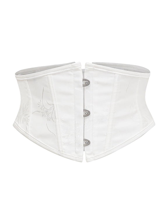 Corset Tops for Women Lace-up Elastic Stretch Waist Belt Underbust Corset Waist Cincher Belt Shaper