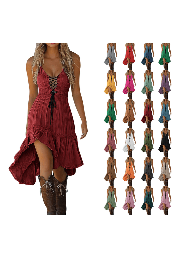 Deep V Neck Gothic Dresses for Women Sexy Irregular Hem Halloween Dresses Ruched Halloween Costumes Party Linen Sleeveless Mini Dresses