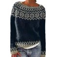 thumbnail image 1 of Kilaqueen Fair Isle Sweaters for Women Boho Retro Crewneck Long Sleeve Knit Pullover Tops Winter Fall Casual Loose Sweaters, 1 of 4
