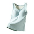 thumbnail image 1 of Kilaqueen Fall Winter Womens Thermal Tank Tops Sleeveless Stretchy Cami Undershirt with Molded Cup Compression Warm Layer Base Vest Underwear, 1 of 8