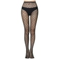 thumbnail image 1 of Kilaqueen Fashion Fishnets Sheer Tights for Women, Sexy High Waist Mesh See Through Hollow Out Pantyhose Nylon Black Lace Fish Net Stockings Leggings, 1 of 4