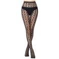 thumbnail image 1 of Kilaqueen Fashion Fishnets Sheer Tights for Women, Sexy High Waist Mesh See Through Hollow Out Pantyhose Nylon Black Lace Fish Net Stockings Leggings, 1 of 4