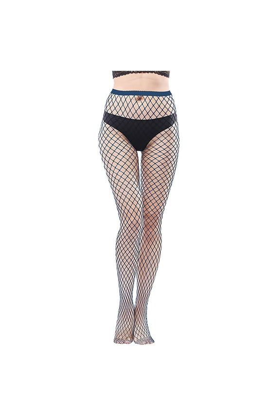 Fishnet Stockings For Women High Waist Elastic Thigh High Pantyhose Sexy Trendy Black Stockings