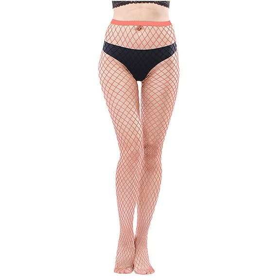 Kilaqueen Fishnet Stockings For Women High Waist Elastic Thigh High Pantyhose Sexy Trendy Black Stockings