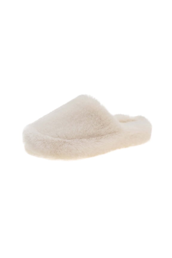 Flat Slide for Women Fluffy Cozy Slippers Fuzzy Warm Spa Comfy House Shoes Sandals Indoor Plush Slip On Slipper Soft Non-Slip Home Bedroom Shoes