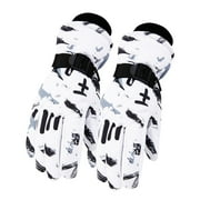 Kilaqueen Fleece-Lined Kids Ski Gloves Waterproof Warm Winter Snow Gloves Cold Weather Windproof Snowboard Sport Mittens for Teen Boys Girls5-15 Years, Best Kids Ski Gloves for Winter Vacation