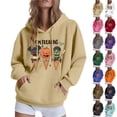 thumbnail image 1 of Kilaqueen Funny Graphic Hoodies for Women Casual Oversized Hoodie Ghost Pumpkin Halloween Sweatshirt with Kangaroo Pocket Drawstring Fall Pullover Blouses, 1 of 5