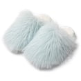 thumbnail image 1 of Kilaqueen Fuzzy Faux Fur Slippers, Women's Fluffy Long Hair Sheep Slip On Slides, Long Curly Hair Non-Slip Warm Home Slide Shoes, Y2K Indoor Outdoor Soft Warm House Slippers, 1 of 5