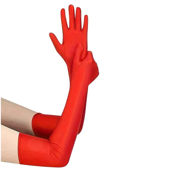 Kilaqueen Gloves for Women 1920s Opera Costume Flapper Evening Banquet Party Dress Valentines Cosplay Wedding Elbow Length Gloves