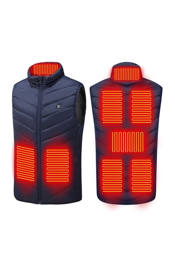 Heated Vest for Men and Women Winter Eight-Zone Heating Lightweight Full Zip Heated Vests Oversized USB Electric Heating Vest Warm Waistcoat Vest Outerwear