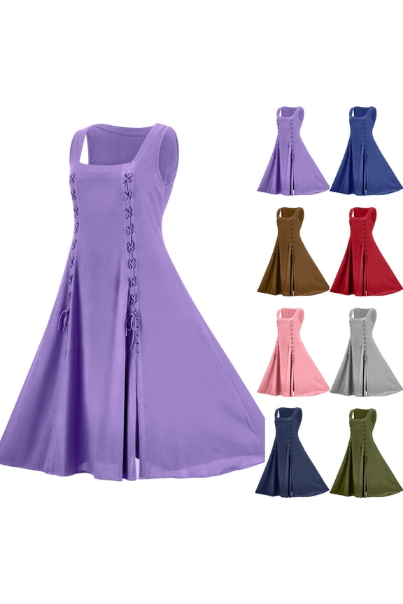 High Waisted Womens Renaissance Dress Vintage V Neck Trumpet Sleeve Gothic Dress Tunic Waisted Halloween Costume Floor Length Gothic Mesh Gown