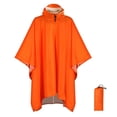 thumbnail image 1 of Kilaqueen Hooded Rain Poncho for Adults Hiking Camping Portable Waterproof Lightweight Rain Coat for Men Women Reusable Rain Jacket for Emergency Outdoor, 1 of 9