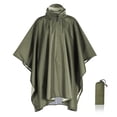 thumbnail image 1 of Kilaqueen Hooded Rain Poncho for Adults Hiking Camping Portable Waterproof Lightweight Rain Coat for Men Women Reusable Rain Jacket for Emergency Outdoor, 1 of 9