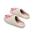 thumbnail image 1 of Kilaqueen House Slippers for Women Warm Plush Non Slip Home Slippers Cozy Christmas Tree Embroidery Couples Winter Bedroom Slipper Indoor Outdoor, 1 of 9