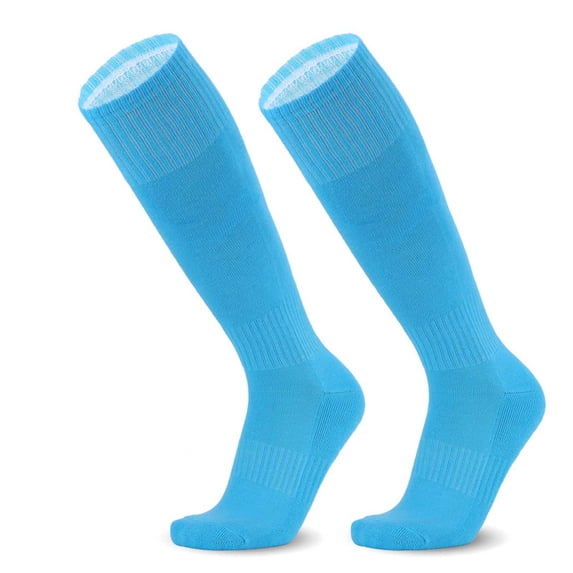 Kilaqueen Kids Knee High Sports Socks, Solid Color Youth Soccer Team Uniform Tube Socks for Boys and Girls, Practice and Game Days