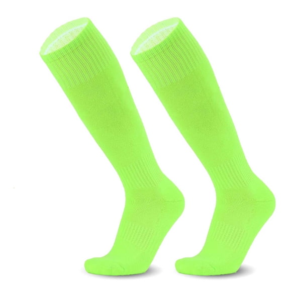 Kilaqueen Kids Knee High Sports Socks, Solid Color Youth Soccer Team Uniform Tube Socks for Boys and Girls, Practice and Game Days
