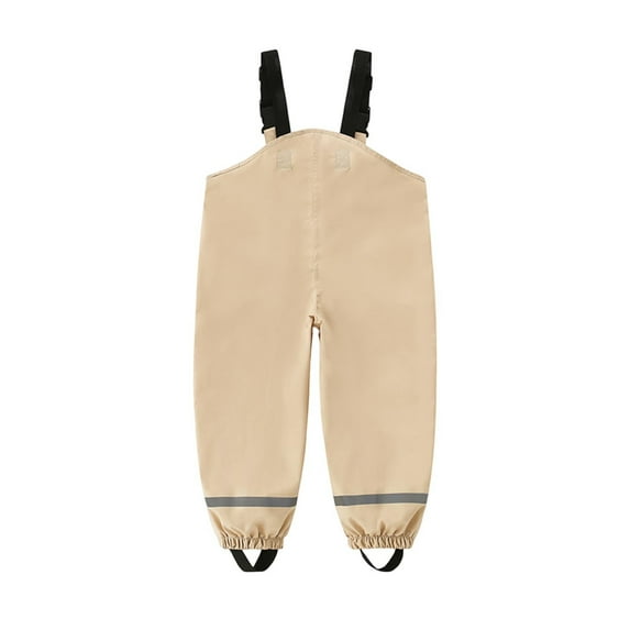 Kilaqueen Kids Rain Pants Waterproof Mud Dirty Proof Rain Suspender Trousers Overalls Solid Color Rain Pants for Boys and Girls 2-7Y