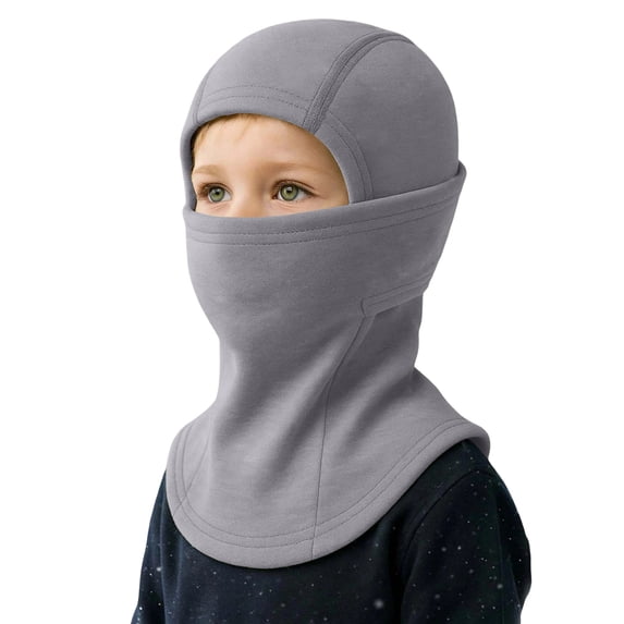 Kilaqueen Kids Winter Balaclava Ski Mask, Soft Full Face Cover with Extended Neck Warmer for Boys Girls, Cold Weather Cycling and Snow Play