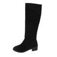 thumbnail image 1 of Kilaqueen Knee High Boots Women Suede Pointed Toe Chunky Heel Low Heel Boots Solid Color Comfortable Boots for Workpalce, Street and Banquet, 1 of 8