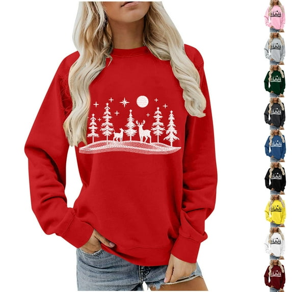 Kilaqueen Long Sleeve Womens Mock Neck Sweatshirt Casual Christmas Graphic Bomber Blouses Loose Fitness Pullover Tops Oversized Sweatshirt