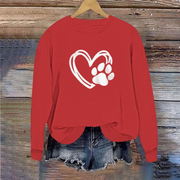 Kilaqueen Love Heart Grahic Sweatshirt for Women Casual Fashion Long Sleeve Shirts Oversized Mock Neck Valentines Day Sweatshirts Soft Comfy Pullover Tops