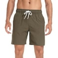 thumbnail image 1 of Kilaqueen Men's Shorts Solid-Color Elastic Waist Drawstring Quick-Dry Swim Trunks 2026 Summer Beach Shorts, 1 of 8
