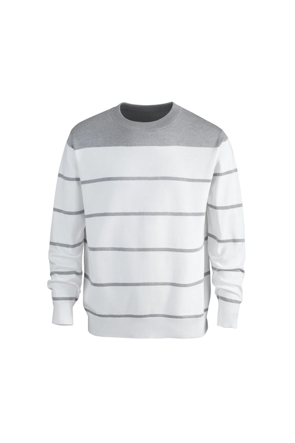Men's Striped Print Fall Winter Long Sleeve Round Neck Knitted Pullover Tops Casual Slim Fit Lightweight Colorblock Tee Shirt Sweaters