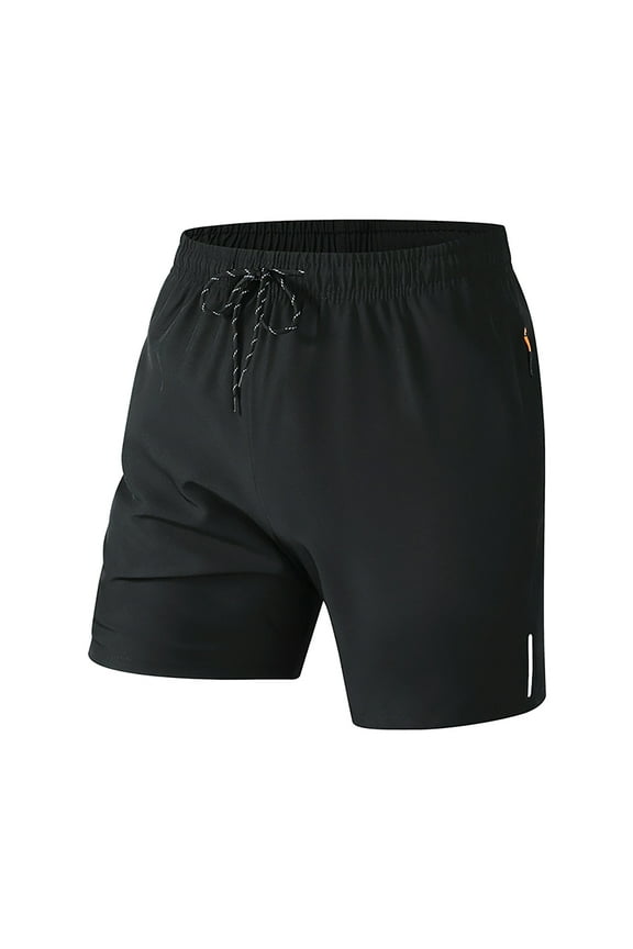Mens Athletic Shorts Solid Color Lightweight Quick Dry Shorts with Zipper Pockets Running Basketball Gym Workout Shorts