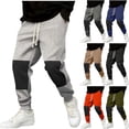 thumbnail image 1 of Kilaqueen Mens Baggy Sweatpants Color Block Straight Leg Track Pants Drawstring Waisted Jogging Pants with Pocket Soft Comfy Fall Winter Streetwear, 1 of 6