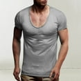 thumbnail image 1 of Kilaqueen Mens Casual Short Sleeve Workout Muscle T-Shirts Soft Lightweight Scoop Neck Slim Fit Gym Bodybuilding Athletic Summer Tops, 1 of 7