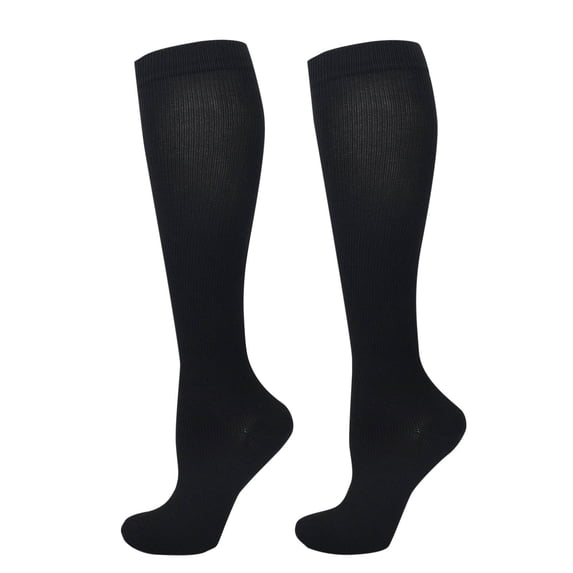 Kilaqueen Mens Knee High Compression Socks, Solid Color Graduated Support Stockings for Running, Travel, Work and Daily Wear and Daily Use