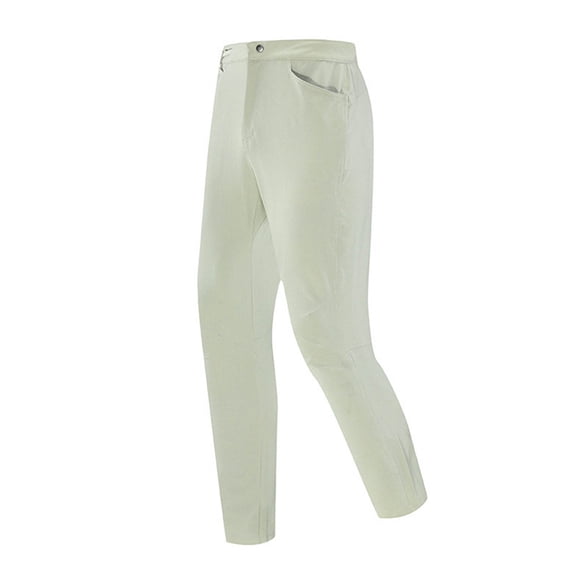 Kilaqueen Mens Pants Solid Color Straight Leg Classic-Fit Pant with Pockets Casual Elastic Waist Daliy Jogging