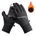thumbnail image 1 of Kilaqueen Mens Womens Fingerless Gloves Anti-slip Windproof Gloves for Cold Weather Zipper Work Gloves for Fishing Running Driving Hiking, 1 of 4
